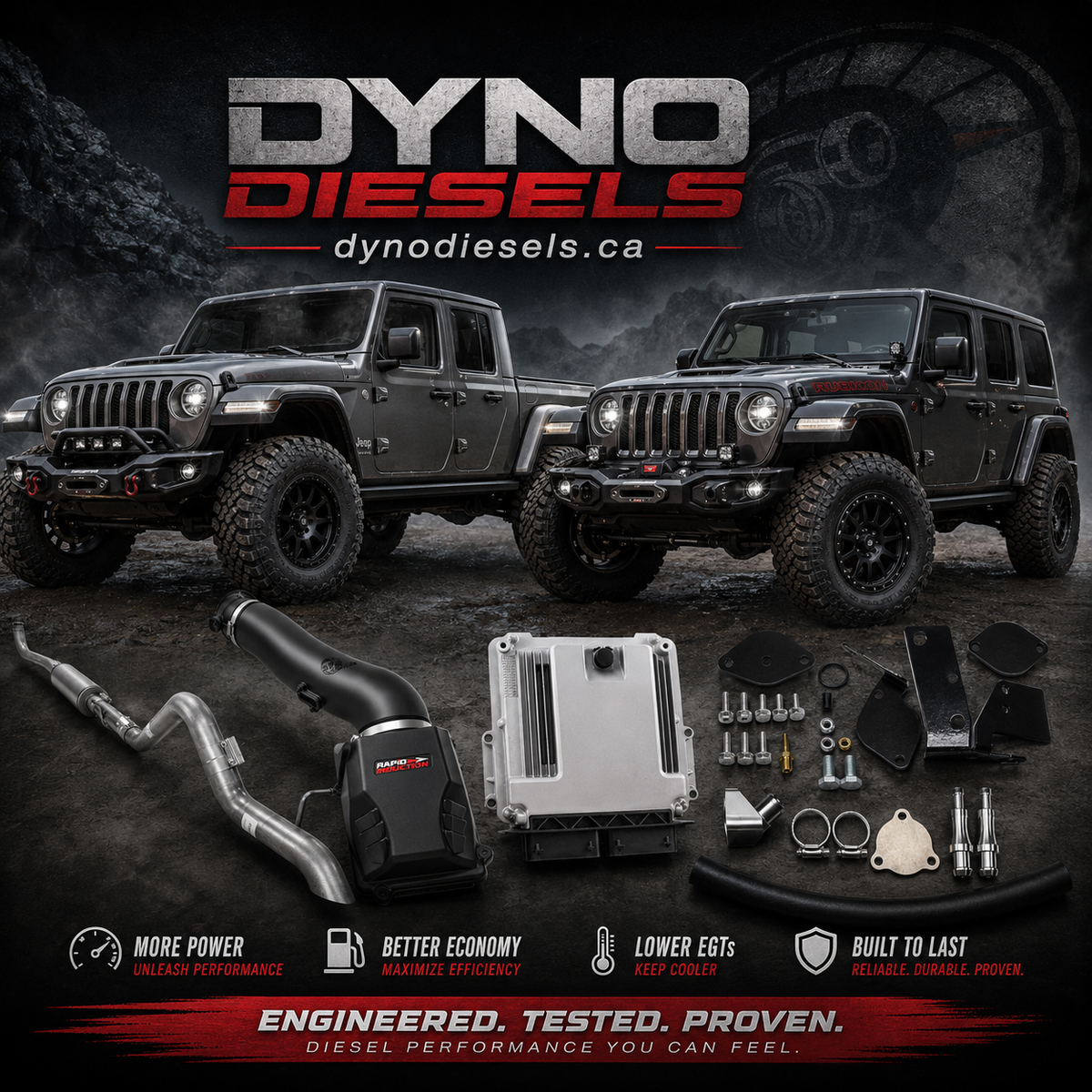 2019–2023 Jeep EcoDiesel 3.0L DPF DEF EGR Delete Kits | Stage 1, 2 & 3 DPF, DEF & EGR Delete